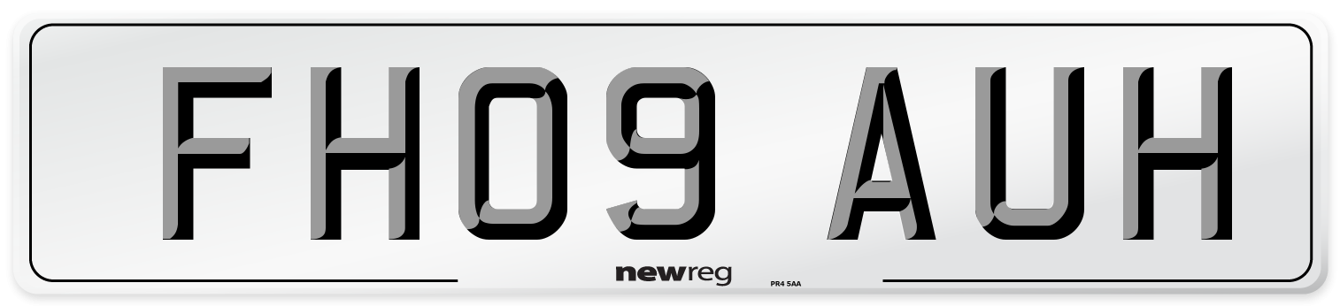 FH09 AUH Number Plate from New Reg